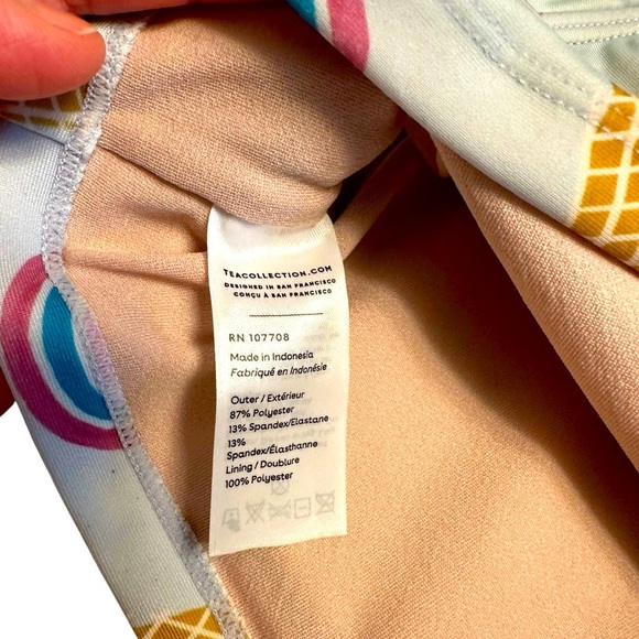 Tea Collection | Girl Blue & Purple Ice Cream Cone Tankini Swim Set Size 6 - Picture 6 of 11